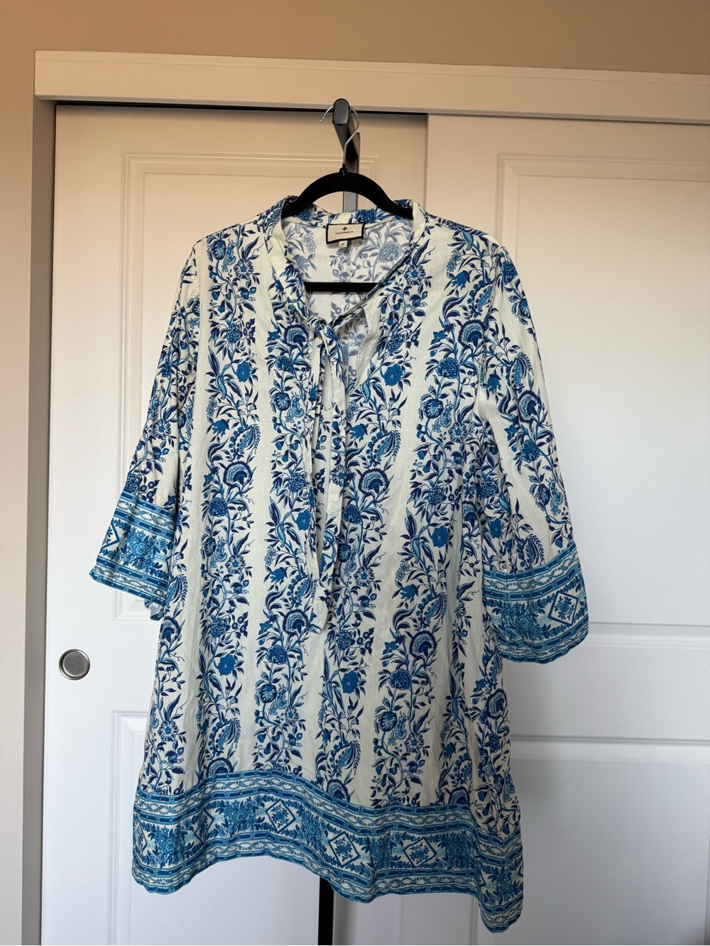 Tuckernuck TNUCK BEACH Cerulean Posy Marseille Coverup Dress Size M - Picture 6 of 7